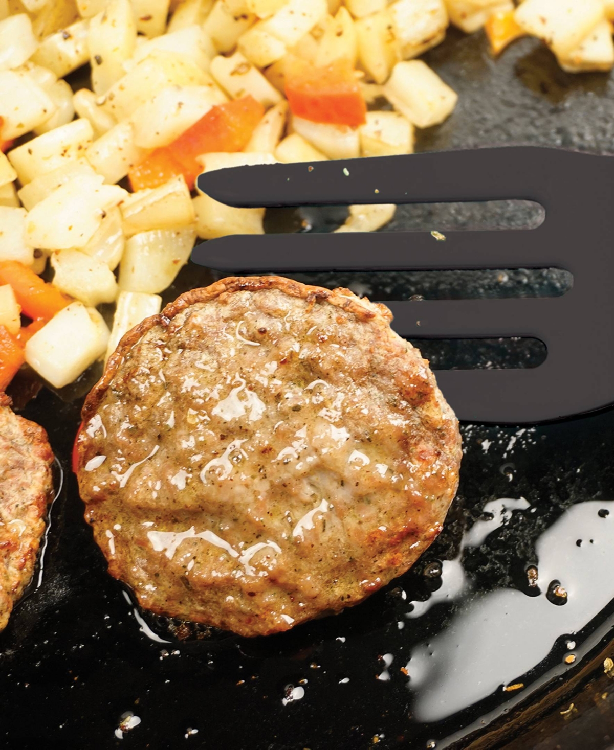 Rsvp International Silicone Coated Steel 11" X 2.25" Ela Series Black Fork In Black