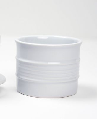 Stoneware White 3.7" Diameter Butter Pot