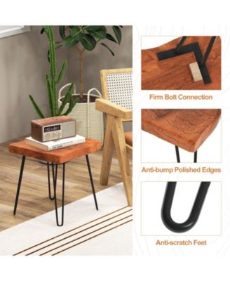 1 PC Square End Table Accent Side Table Reclaimed Teak Wood Plant Stand