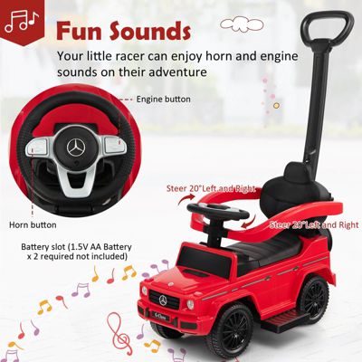 3 in 1 Ride on Push Car Mercedes Benz G350 Stroller Sliding Car