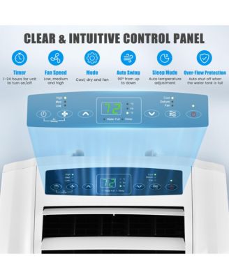 11,500 BTU Dual Hose Portable Air Conditioner 3-in-1 AC Unit w/ Remote Control