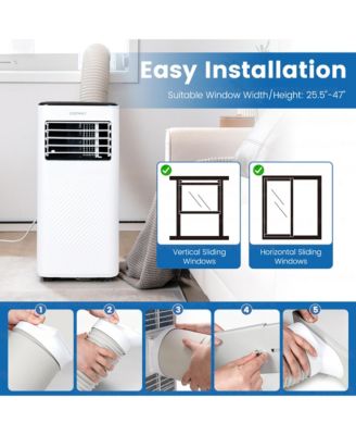 10000 BTU Portable Air Conditioner 4-in-1 AC with Cool Fan Humidifier Sleep Mode