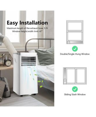 10000BTU Portable Air Conditioner 3-in-1 Air Cooler with Remote Control