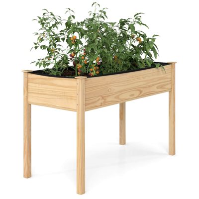 Wooden Raised Vegetable Garden Bed Elevated Grow Vegetable Planter