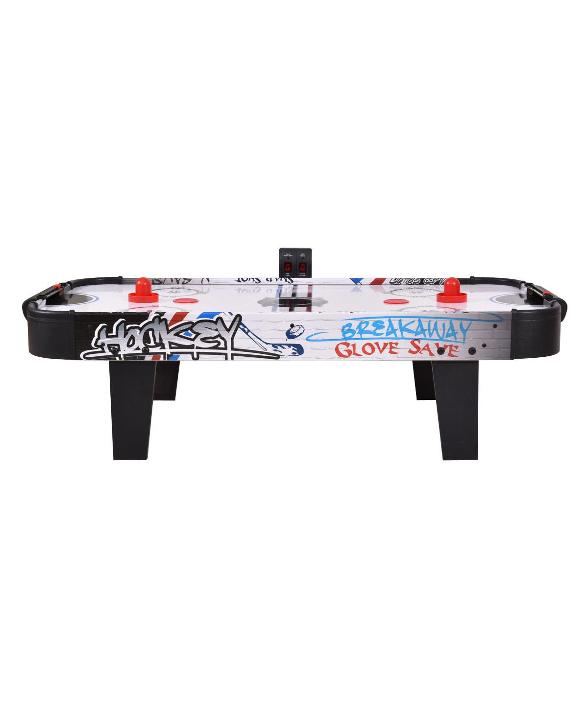 42''Air Powered Hockey Table Game Room Indoor Sport Electronic Scoring 2 Pushers