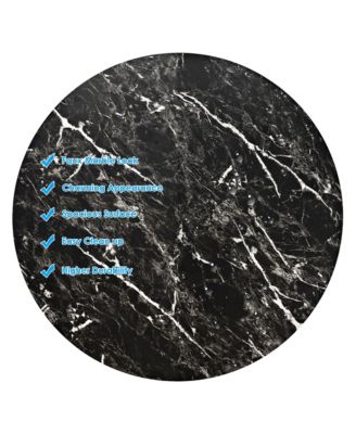 Round Bistro Bar Table Height Adjustable 360-degree Swivel