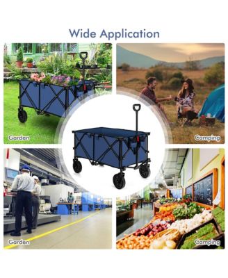 Folding Collapsible Wagon Utility Camping Cart