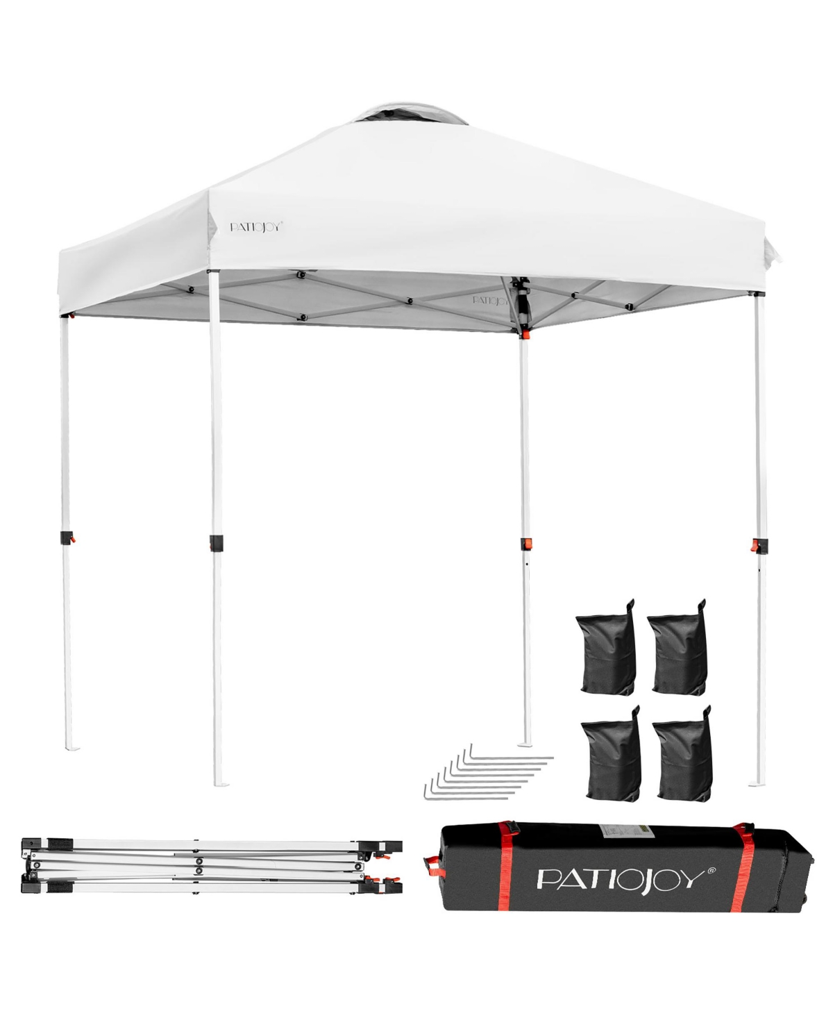 Costway 6x6 Ft Pop Up Canopy Tent Camping Sun Shelter W/ Roller Bag
