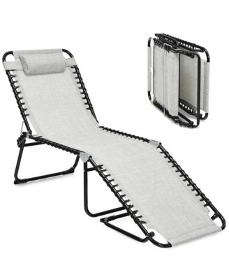 Folding Beach Lounge Chair Heightening Design Patio Lounger