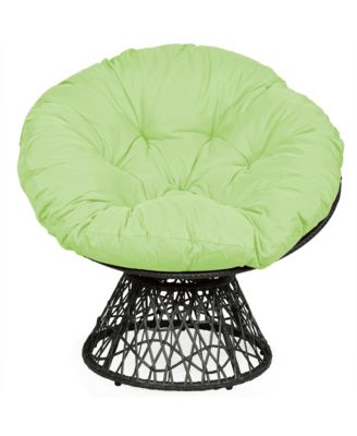 1 PC Rattan Papasan Chair  360-degree Swivel Ergonomic Chair