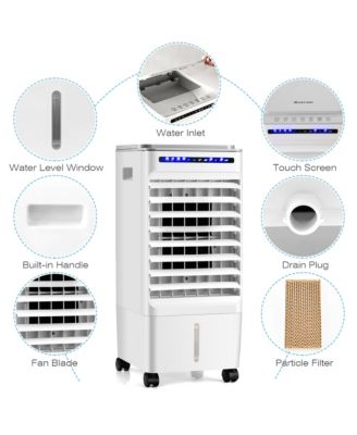 3-in-1 Evaporative Air Cooler Portable Air Cooling Fan w/ Fan & Humidifier