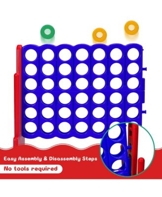 4-in-A Row Giant Game Set w/Basketball Hoop for Family