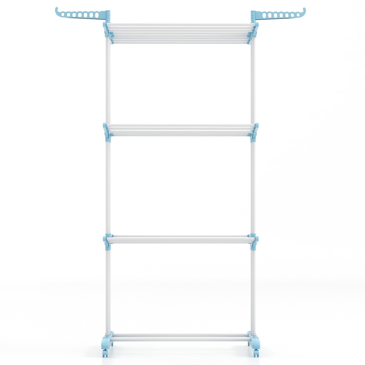 Costway 4-tier Folding Clothes Drying Rack with Rotatable Side Wings & Collapsible Shelves
