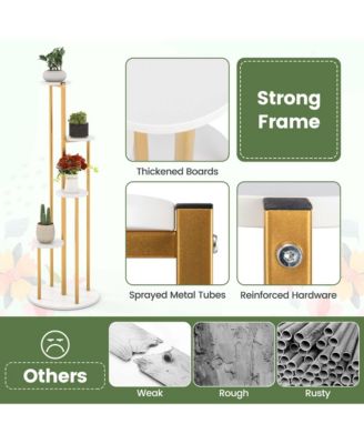 4-Tier Metal Plant Stand 49.5" Tall Potted Planter Display Shelf Storage Rack
