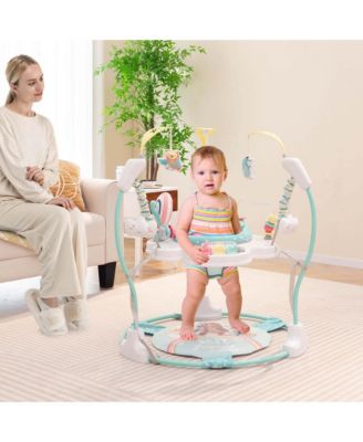 Baby Stationary Activity Center Infant Jumper with Removable Foot Pad
