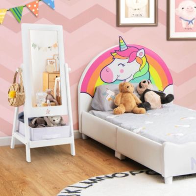 Kids Freestanding Full Length Dressing Floor Mirror