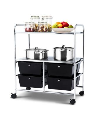 4Drawer Rolling Storage Cart shelf Scrapbook Paper Office School Organizer