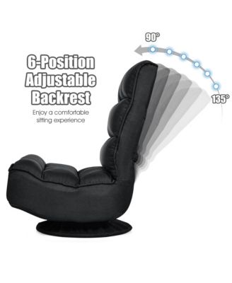 one pack Linen Gaming Chair Fabric 6-Position Folding Lazy Sofa chair