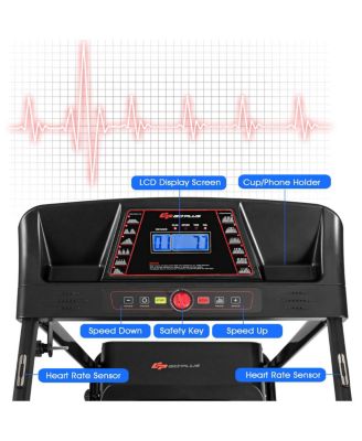 1.0HP Folding Treadmill Electric Support Motorized