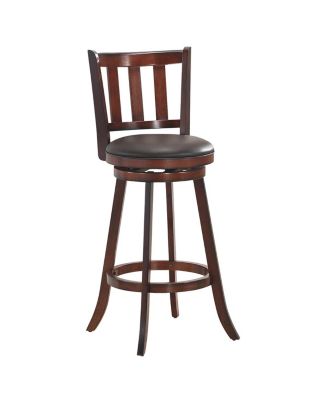 Set of 2 29.5'' Swivel Bar stool Leather Padded Dining Pub