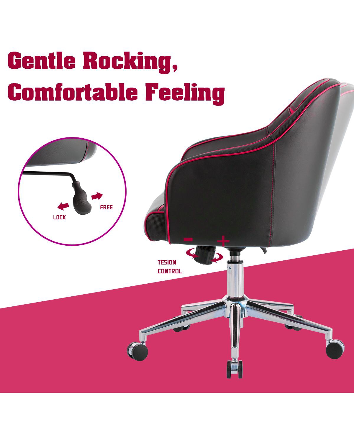 Costway Office Chair Task Desk Adjustable Height w/ Massage Lumbar Support