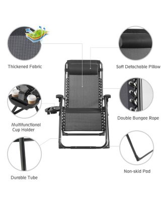 Zero Gravity Chair Oversize Lounge Chair Patio Heavy Duty Folding Recliner