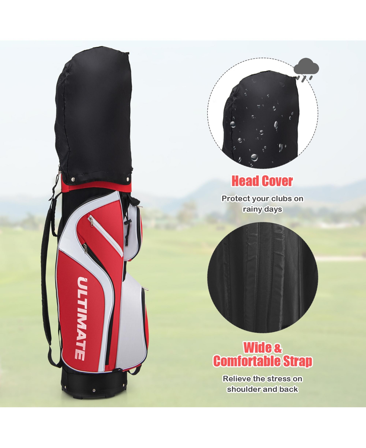 Costway Ladies Womens Complete Golf Clubs Set 10 Pieces Includes Alloy Driver