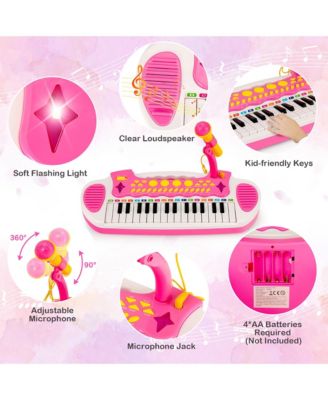 31 Key Kids Piano Keyboard Toy Toddler Musical Instrument w/ Microphone
