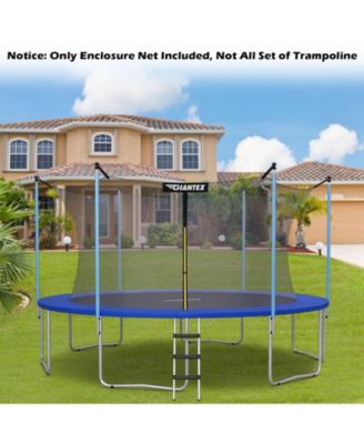 15FT Trampoline Replacement Safety Enclosure Net Weather-Resistant