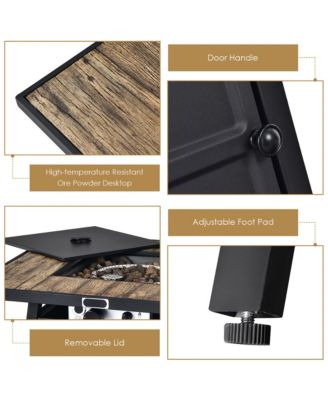 28 Inches Propane Gas Fire Pit Table 40,000 BTU Outdoor Heater