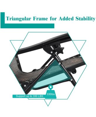 Patio Rattan Zero Gravity Lounge Chair Folding Recliner