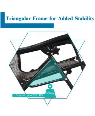 2PCS Patio Rattan Zero Gravity Lounge Chair Folding Recliner Headrest