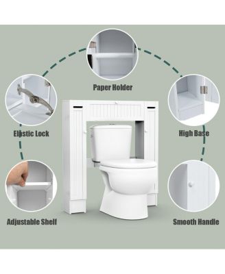 Wooden Over The Toilet Storage Cabinet Drop Door Spacesaver Bathroom