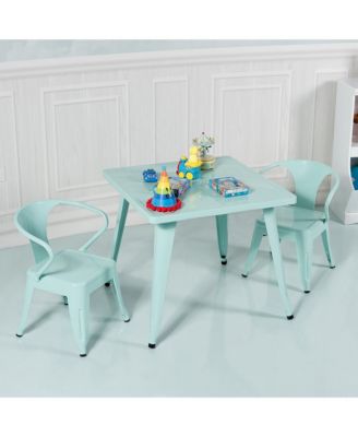 Kids Steel 27'' Square Table Children Play    Activity Table Indoor Outdoor