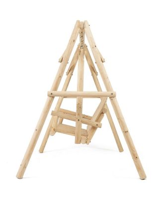 A-Frame Wooden Porch Swing Outdoor garden rural Torched