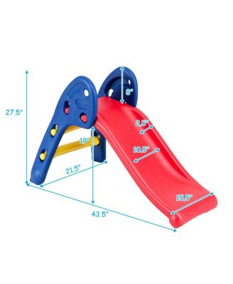 2 Step Children Folding Slide Plastic Fun Toy Up-down Suitable for Kids