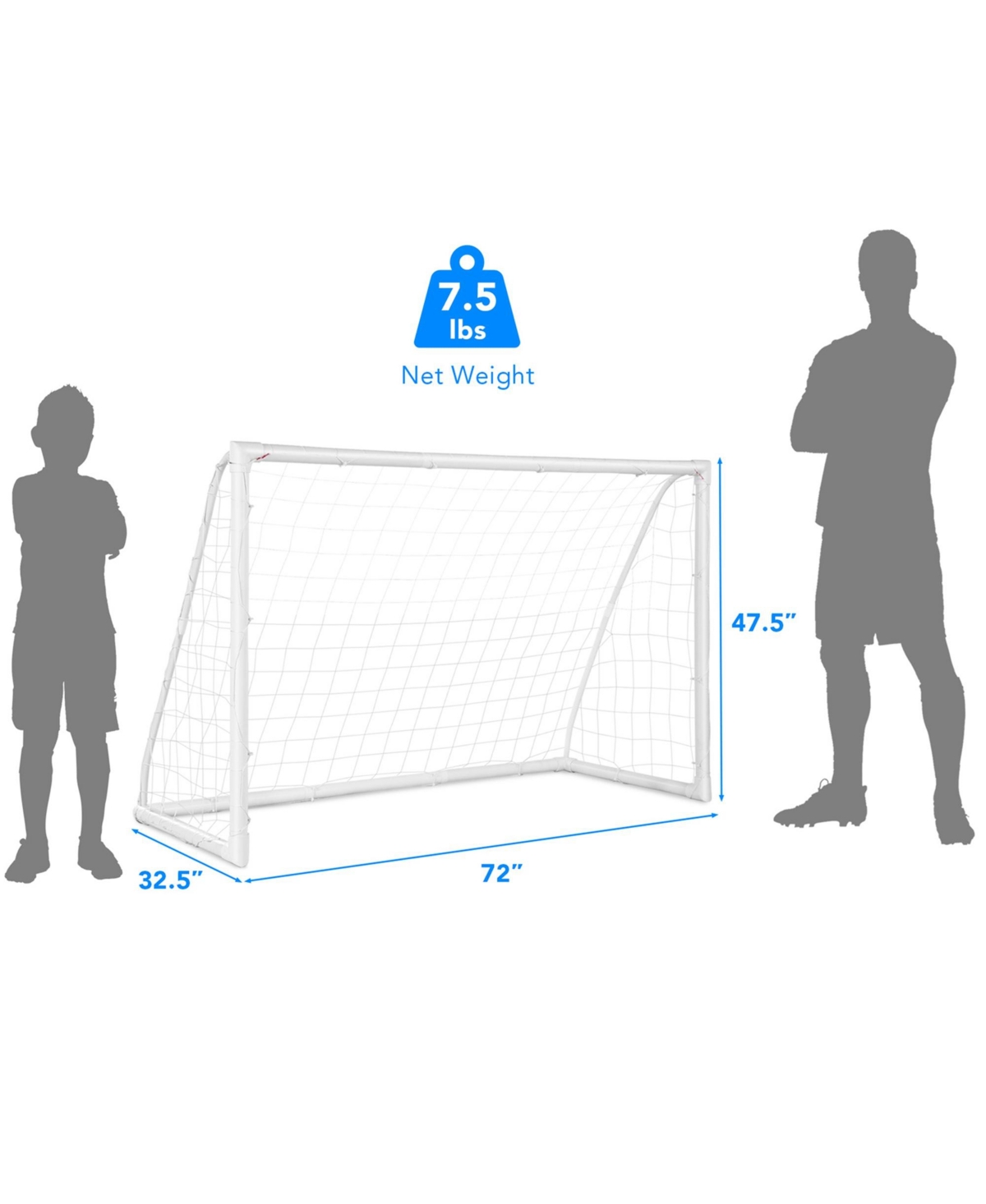6 Ft x 4 Ft Portable Kids Soccer Goal Quick Set-up for Backyard Soccer Training