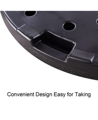 4 Plate Patio Offset Umbrella Base Stand Weights Sand/Water Filled Base