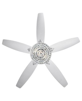 50'' Electric Crystal Ceiling Fan W/Light Adjustable Speed