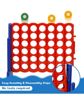 4-in-A Row Giant Game Set w/Basketball Hoop for Family