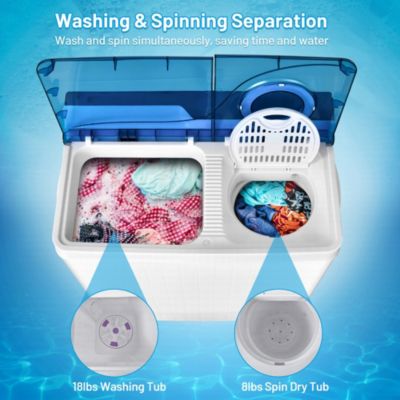 26lbs Portable Semi-automatic Washing Machine