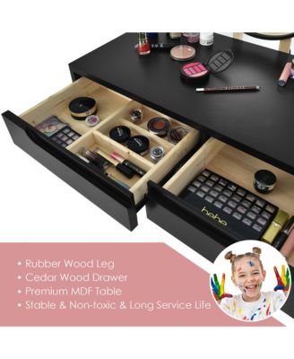 Vanity Makeup Table Touch Screen Dressing Table Stool Set