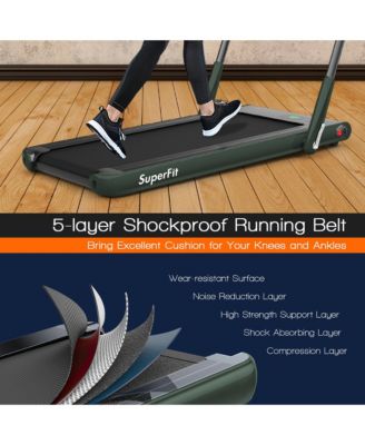 2.25HP 2-in-1 Folding Under Desk Treadmill Speaker Remote Control