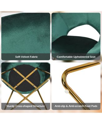 Modern Velvet Accent Chair Upholstered Vanity Chair