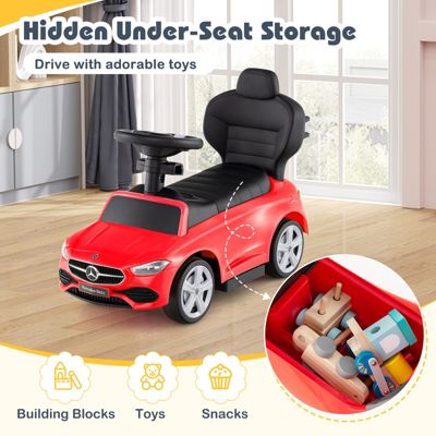 3 in 1 Ride on Push Car Mercedes Benz Toddler Stroller Sliding Car