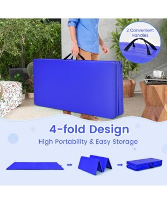 4' x 8' x 2'' Folding Gymnastics Mat Four Panels