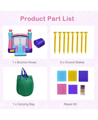 Inflatable Bounce House 3-in-1 Princess Theme Inflatable Castle without Blower