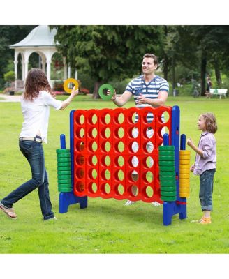 Jumbo 4-to-Score Giant Game Set with 42 Jumbo Rings and Quick-Release Slider