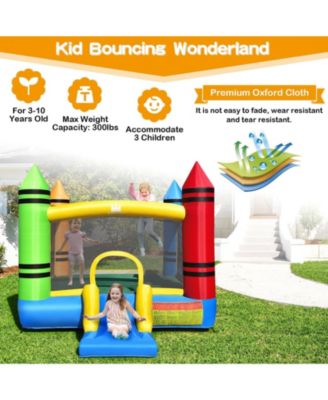 Kids Inflatable Bounce House with Slide and Ocean Balls Not Included Blower