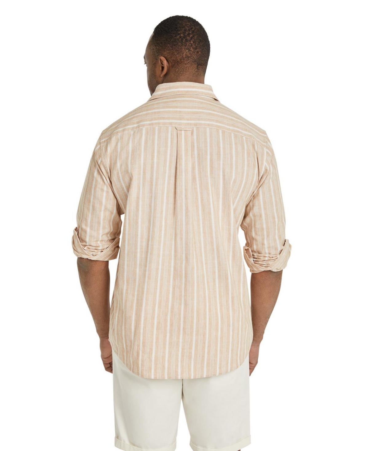 Johnny Bigg Big & Tall Stripe Relaxed Fit Linen Shirt